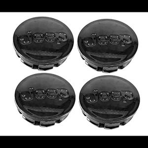 Jeep Center Caps Gloss Black 56mm Brand New (Set of 4)